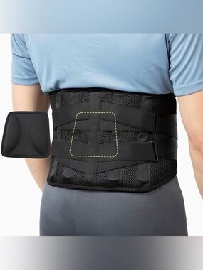 BraceUP Back Brace with lumbar Pad Back Pain Relief , Lumbar Support Belt